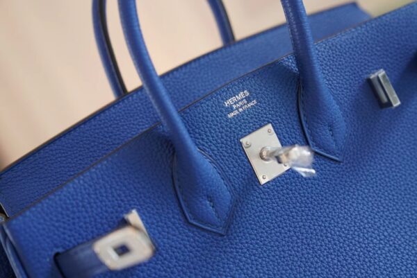 New Arrival Hermes 71 Blue France Togo Leather Birkin25CM Silver Hardware