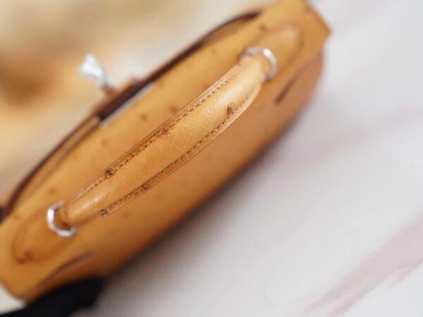 Hermes Boutique Tabac-Camel South Africa KK Ostrich Mini Kelly II 19CM