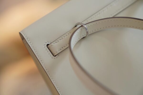 GPCMode Hermes Kelly Danse 22CM CK10 Craie Jonathan Leather Silver Hardware