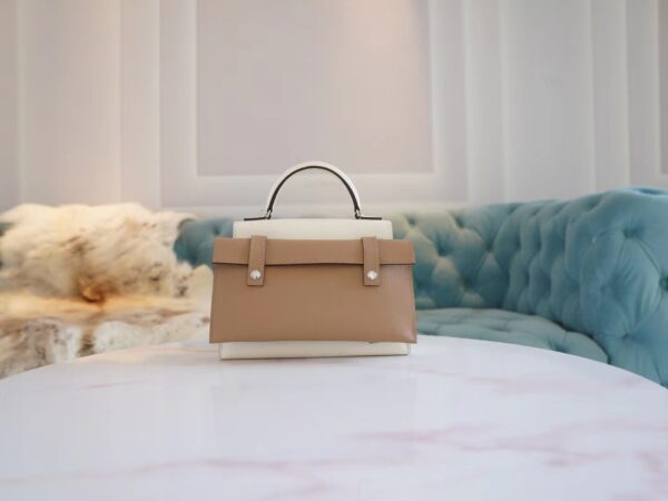 Wholesale Hermes I2 Nata Epsom Leather Kelly Doll Picto Tote Bag Silver Hardware