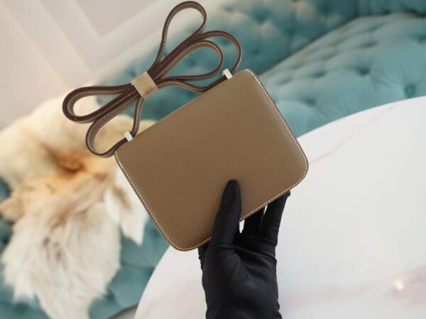 GPCMode Hermes C18 Gris Etoupe Epsom Leather Constance14cm Silver Hardware