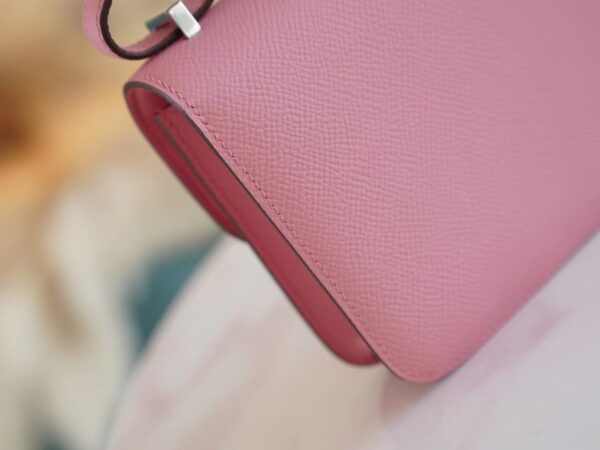 Sale GPCMode Factory Hermes Constance14cm Rose Sakura Epsom Leather Silver Hardware