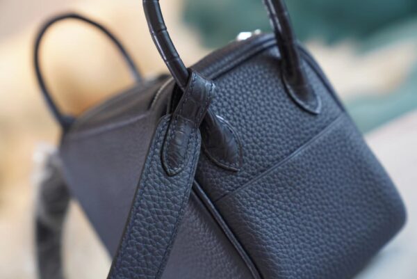 GPCMode Hermes 2Z Blue Nuit Clemence Leather Mini Lindy Touch19CM