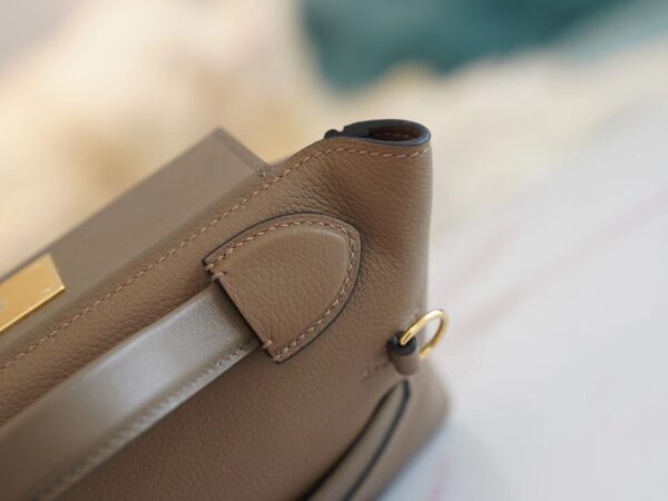 GPCMode Factory Hermes D0 Beige De Weimer Evercolor Mini Kelly 2424 Gold Hardware