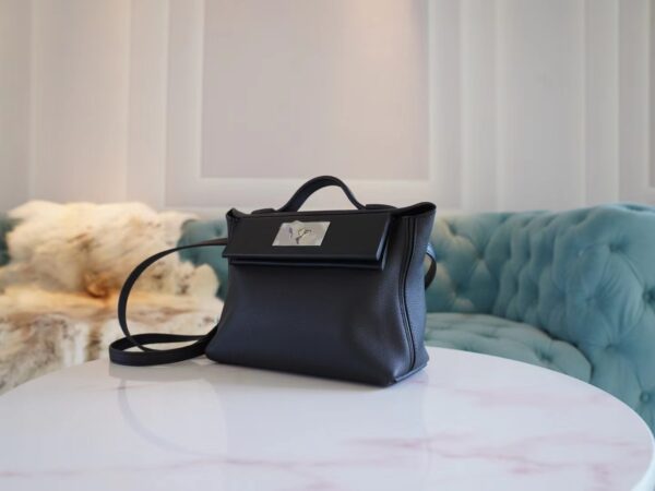 Wholesale GPCMode Hermes Mini Kelly 24/24 CK89 Nior Evercolor Leather Silver Hardware