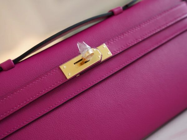 GPCMode Hermes Swift Leather Kelly Cut 31CM L3 Rose Purple Gold Hardware