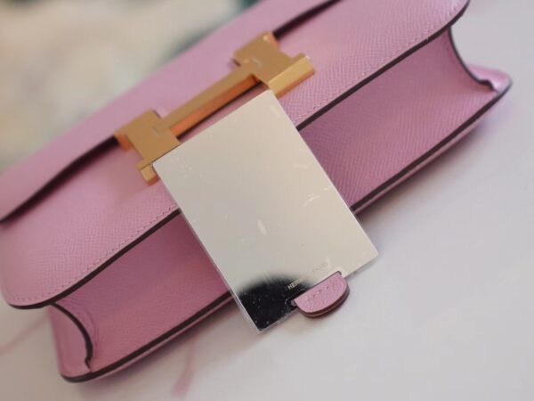 Wholesale Hermes Epsom Constance 24CM With Mirror X9 Mauve Sylvestre