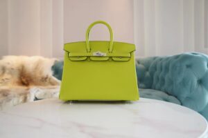 GPCMode Factory Hermes Kiwi Epsom Leather Birkin25CM Silver Hardware