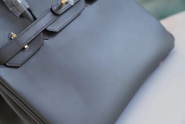 Full Handmade Hermes Birkin Bag30CM 88 Gris Graphite Jonathan Leather Gold Hardware