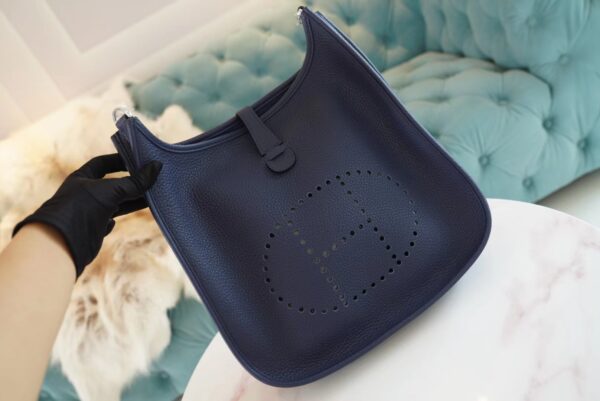 GPCMode Factory Hermes Evelyne 29CM 73 Blue Saphir TC Leather Silver Hardware