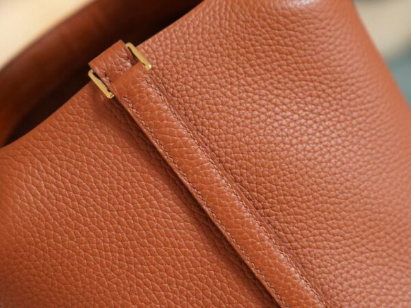 GPCMode Factory Hermes 36 Brique Clemence Leather Picotin18CM Touch Gold Hardware