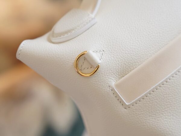 Full Handmade Hermes 01 Blanc & I2 Nata Evercolor Mini Kelly 24/24 Gold Hardware