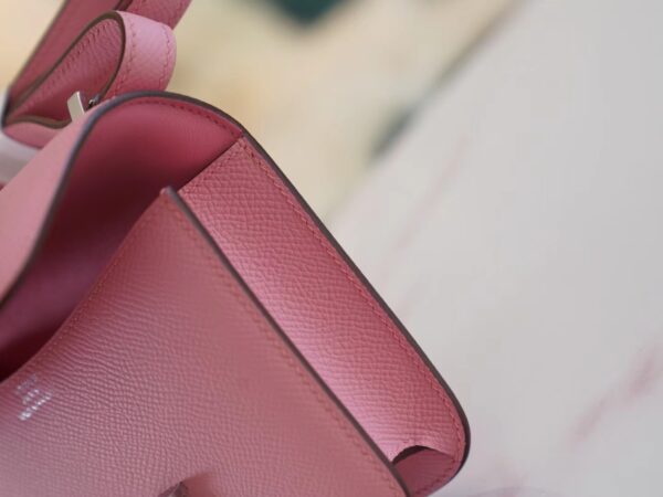 Sale GPCMode Factory Hermes Constance14cm Rose Sakura Epsom Leather Silver Hardware