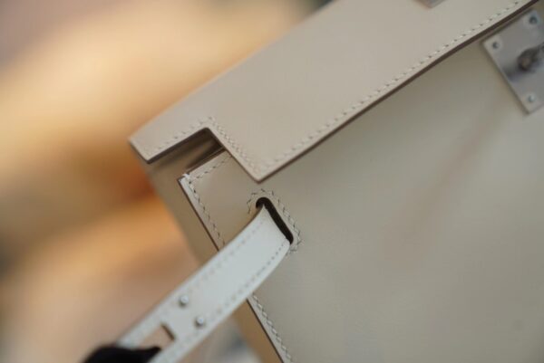 GPCMode Hermes Kelly Danse 22CM CK10 Craie Jonathan Leather Silver Hardware