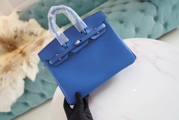 GPCMode Hermes 71 Blue France Jonathan Leather Birkin25CM Gold Hardware