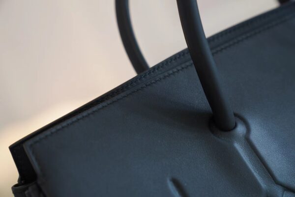 GPCMode Hermes Factory CK89 Black Birkin Shadow 30CM Swift Leather Silver Hardware