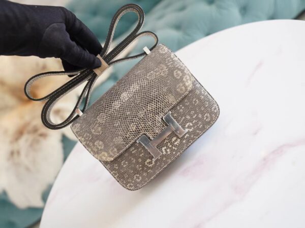 Full Handmade GPCMode Hermes Constance14cm Ombre Lizard Skin Silver Hardware