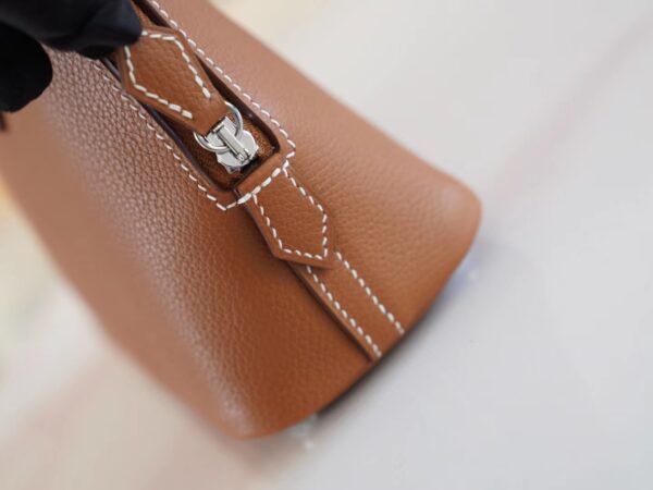 Discount GPCMode Hermes CK37 Gold Evercolor Leather Mini Bolide18CM Silver Hardware
