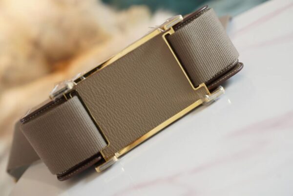 GPCMode Hermes CK18 Etoupe Chevre Leather Geta 20CM Gold Hardware