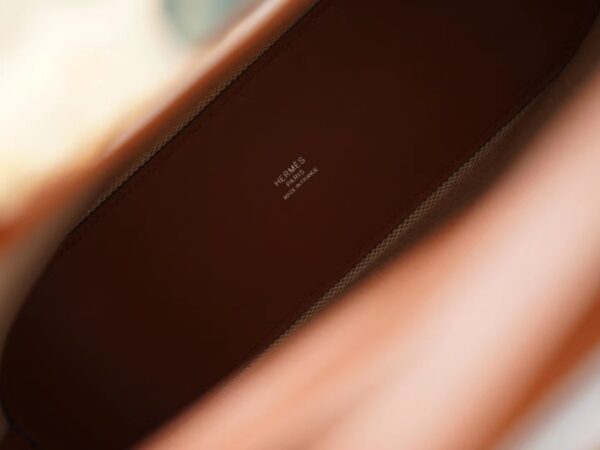 Lcmode Factory Hermes CK37 Gold H en Biais27 Canvas/Swift Leather Tote Bag