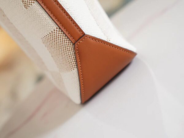 Lcmode Factory Hermes CK37 Gold H en Biais27 Canvas/Swift Leather Tote Bag