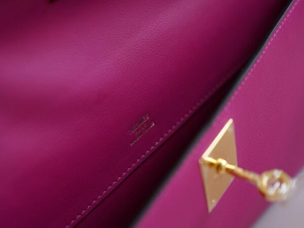 GPCMode Hermes Swift Leather Kelly Cut 31CM L3 Rose Purple Gold Hardware