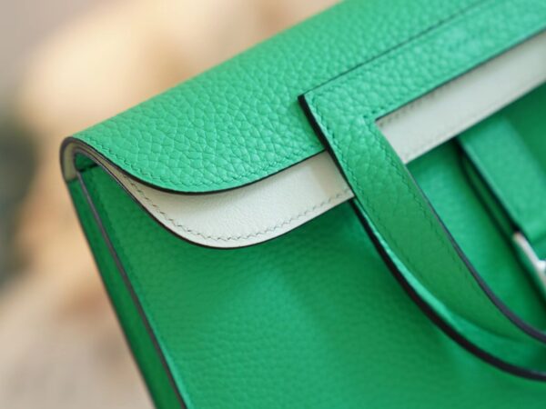 Australia Sydney Hermes Halzan 25CM Clemence 0Z Vert Fizz/ 0S Vert Fizz Silver Hardware