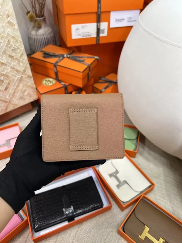 New Arrival Hermes Roulis Slim Wallet Chevre Leather 2J Quebracho Silver Hardware