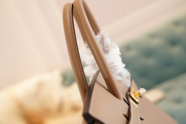 GPCMode Hermes D0 Beige De Weimer Jonathan Leather Birkin30CM Gold Hardware
