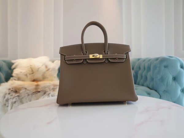 GPCMode Factory Hermes CK18 Etoupe Togo Birkin 25CM Gold Hardware