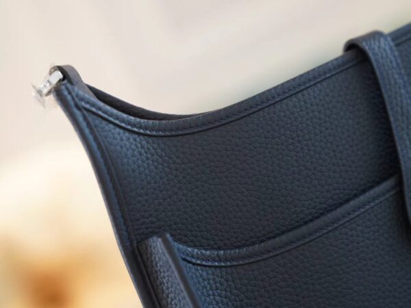 Wholesale Hermes 2Z Blue Nuit TC Leather Evelyne 29CM Silver Hardware