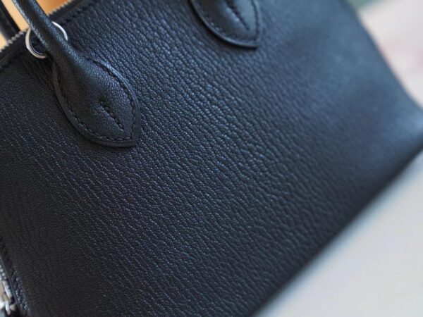 Discount Hermes CK89 Nior Chevre Leather Mini Bolide18CM Silver Hardware