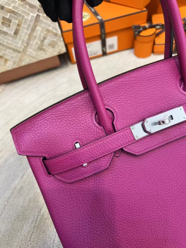 Canada Toronto Hermes L3 Rose Purple Birkin 30CM Togo Leather Silver Hardware
