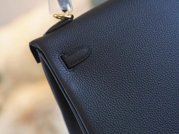 Full Handmade Hermes CK89 Nior Togo Leather Kelly 25CM Gold Hardware