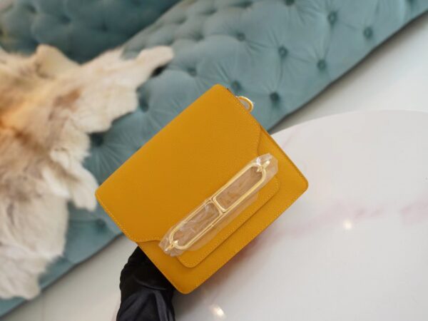 GPCMode Hermes 9D Amber Roulis Mini 18cm Evercolor Gold Hardware