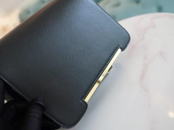 USA Los Angeles Hermes Geta 20CM Chevre Mysore 89 Noir Gold Hardware
