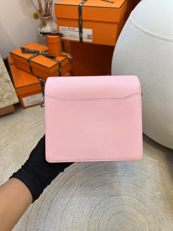 Saudi Arabia Riyadh Hermes Roulis 18cm Swift 3Q Rose Sakura Silver Hardware