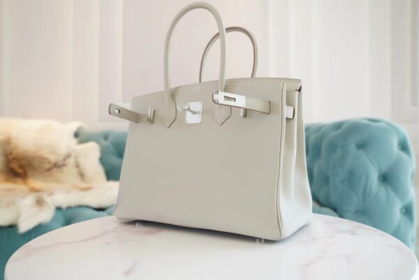 GPCMode Hermes Birkin Bag30CM C80 Gris Pearl Togo Leather Silver Hardware