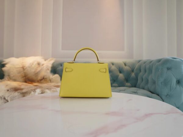 USA Los Angeles Hermes Mini Kelly 19CM Epsom 9R Lime Silver Hardware