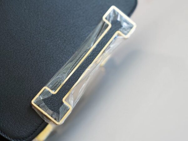 USA Los Angeles Hermes Geta 20CM Chevre Mysore 89 Noir Gold Hardware