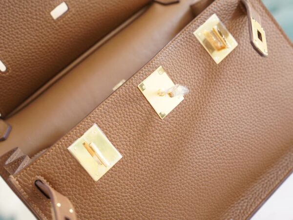 New GPCMode Hermes Jypsiere 28CM 3G Alezan Clemence Leather Gold Hardware