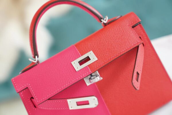 GPCMode Hermes Mini Kelly II 19CM Three Colors Epsom Leather Silver Hardware