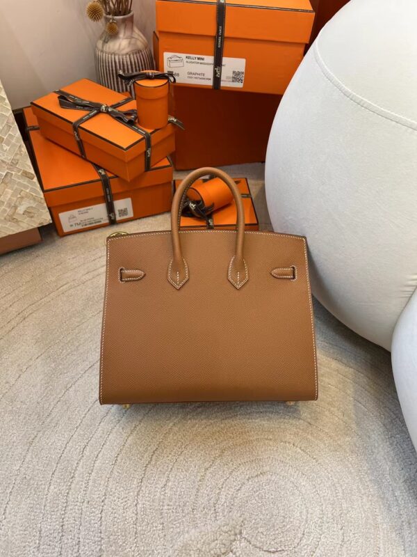 Handmade Hermes Birkin Sellier 25CM 37 Gold Epsom Gold Hardware