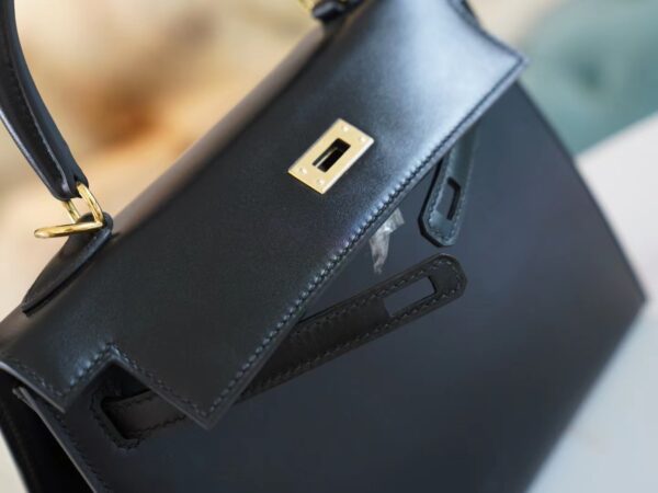 GPCMode Hermes Factory CK89 Nior Box Leather Kelly Bag25CM Gold Hardware