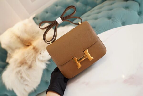 Hermes Boutique 3G Alezan Epsom Leather Constance19CM Shoulder Bag