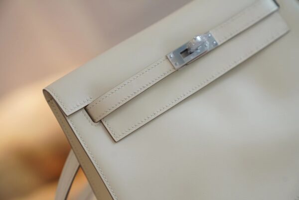 GPCMode Hermes Kelly Danse 22CM CK10 Craie Jonathan Leather Silver Hardware