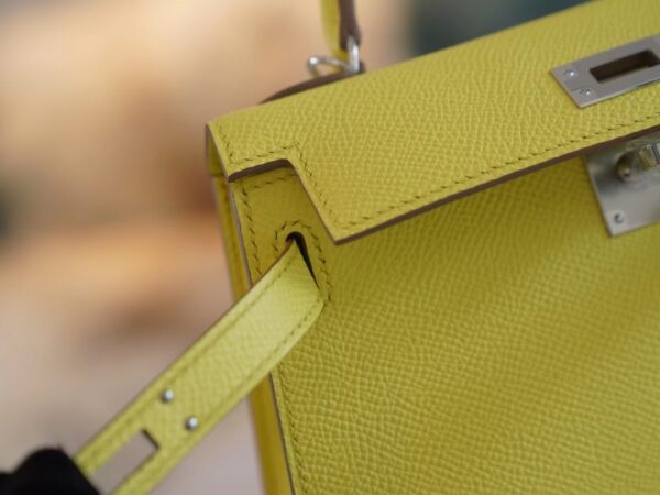 USA Los Angeles Hermes Mini Kelly 19CM Epsom 9R Lime Silver Hardware