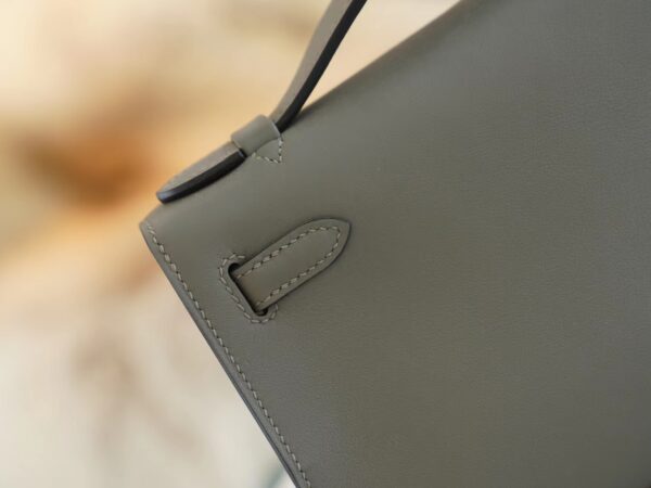 GPCMode Factory Hermes 0L Gris Meyer Swift Leather Kelly Pochette22cm Silver Hardware