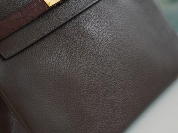 GPCMode Hermes Barenia Faubourg/ Matte Crocodile Kelly Touch 28CM 46 Ebene Gold Hardware
