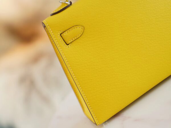 GPCMode Hermes 9O Naples Yellow/8L Beton Inner Chevre Leather Mini Kelly19CM